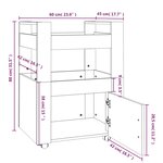 vidaXL Chariot de cuisine Sonoma gris 60x45x80 cm Bois d'ingénierie