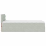 vidaXL Cadre de lit ottoman avec matelas gris clair 80x200 cm velours