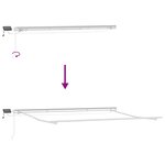 vidaXL Auvent Rétractable with 400 × 300 cm Rouge et blanc