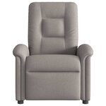 vidaXL Fauteuil de massage inclinable électrique Taupe Tissu