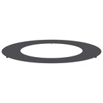 vidaXL adapté pour anneau d'arbre plat Noir Ø50 / 80 cm Acier
