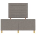 vidaXL Cadre de lit avec tête de lit Taupe 140 x 200 cm tissu