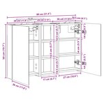 vidaXL Ensemble de Meubles de Salle de Bain 3 Pièces 80 x 10 5 x 50 cm
