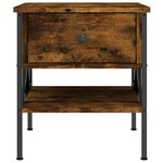 vidaXL Table de chevet chêne fumé 40x42x45 cm bois d'ingénierie