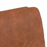 vidaXL Chaises de Salle à Manger avec Roues 2 Pièces Marron Simili cuir