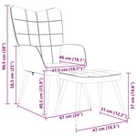 vidaXL Chaise de relaxation avec tabouret Crème Tissu