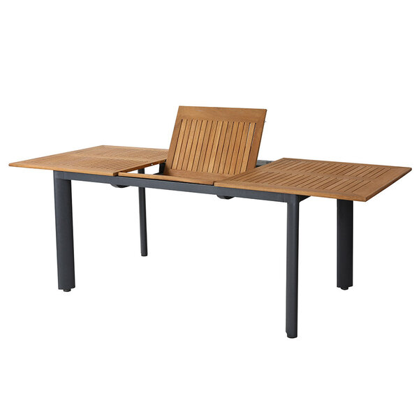 Table de jardin extensible brasilia gris aluminium 152/210 x 90 x 74 5cm