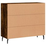 vidaXL Buffet chêne fumé 90x34x80 cm bois d'ingénierie