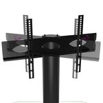 vidaXL Meuble TV d'angle 2 niveaux pour 32-70 pouces noir argenté