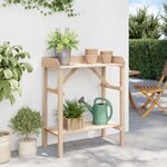 Table de rempotage de jardin vidaXL 75x40x90 cm en bois de pin massif