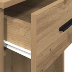 vidaXL Support de tour d'ordinateur tiroir chêne artisanal 35x45x77 cm