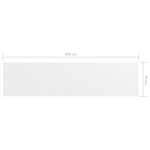 vidaXL Écran de balcon Blanc 75x300 cm Tissu Oxford