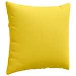vidaXL Coussins de canapé 2 Pièces Jaune clair 45 x 45 cm tissu