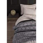 Parure de lit - housse de couette 220 x 240 + 2 taies d'oreiller 60 x 60  65  coton- Gris