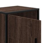 vidaXL Table de chevet chêne marron 40x31x50cm bois d'ingénierie métal