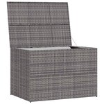 vidaXL Boîte de rangement de jardin gris 150x100x100 cm résine tressée