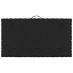 vidaXL Coussins de plancher de palette 4 Pièces Noir Coton