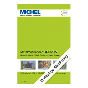 Catalogue de cotation Michel timbres de pays méditerranéennes 2026-2027.