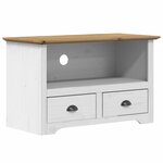 vidaXL Meuble TV avec 2 tiroirs BODO marron bois de pin massif