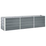 vidaXL Lit surélevé de jardin Acier galvanisé 240x40x45 cm Gris