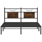vidaXL Cadre de lit sans matelas chêne fumé 140x200 cm bois ingénierie