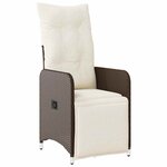 vidaXL Ensemble de bistro de jardin 7 Pièces coussins marron poly rotin