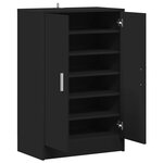 vidaXL Armoire à chaussures Noir 60x35x92 cm Bois d’ingénierie