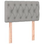 vidaXL Sommier à lattes de lit avec matelas Gris clair 80x200 cm Tissu