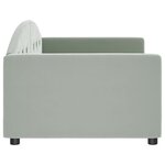 vidaXL Lit de repos gris clair 90x190 cm velours