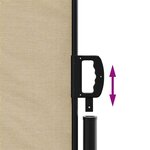 vidaXL Auvent latéral rétractable beige 120x600 cm