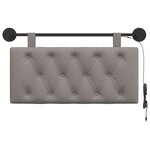 vidaXL Tête de lit suspendue Avec lumière LED Taupe Tissu