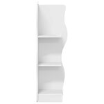vidaXL Étagère d'angle Blanc 34 x 33 x 102 cm Bois d'ingénierie