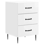 vidaXL Cabinet de chevet avec tiroir Blanc brillant 43 x 41 x 66 5 cm