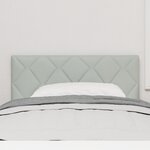 vidaXL Tête de lit LED Gris clair Set de 2 Gris clair Tissu 100 cm