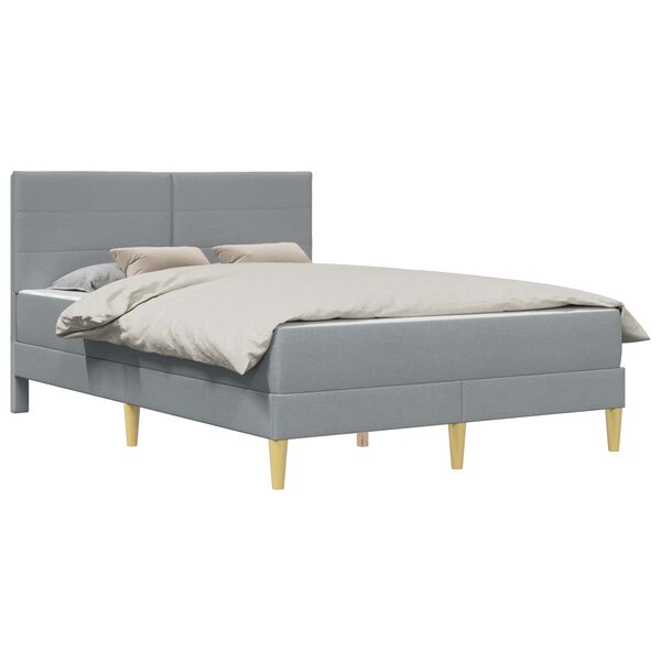 vidaXL Cadre de lit 140 x 200 cm Gris clair