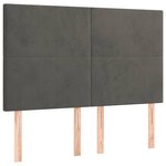 vidaXL Sommier à lattes de lit et matelas Gris foncé 140x190cm Velours