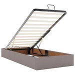 VidaXL Cadre de lit ottoman avec matelas taupe 200x200cm tissu