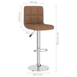 vidaXL Tabouret de bar Marron Tissu