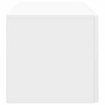 vidaXL Meuble TV mural Montage mural Blanc brillant 98 x 31 x 30 cm