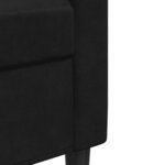 vidaXL Canapé à 3 places Noir 180 cm Velours