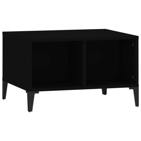 vidaXL Table basse Noir 60x50x36 5 cm Bois d'ingénierie
