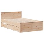 vidaXL Cadre de lit sans matelas avec tête de lit 120x190 cm bois pin