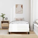 vidaXL Cadre de lit avec matelas Blanc pur 80 x 200 cm tissu