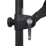vidaXL Parasol de jardin en porte-à-faux lumières LED rouge bordeaux
