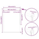 vidaXL Store enrouleur occultant blanc cassé 110x175 cm largeur tissu