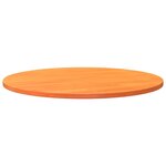 vidaXL Dessus de table rond cire marron Ø90x2 5 cm bois de pin massif