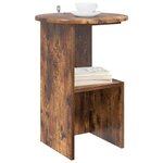 vidaXL Table d'appoint Chêne fumé Ø 39 5 x 55 cm Bois d'ingénierie