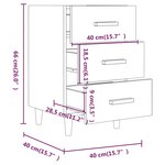 vidaXL Table de chevet blanc 40x40x66 cm bois d'ingénierie