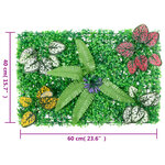  vidaXL Clôture à plantes artificielles 24 Pièces vert 40x60 cm