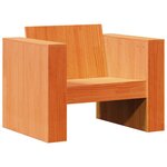 vidaXL Salon de jardin 2 Pièces cire marron bois de pin massif